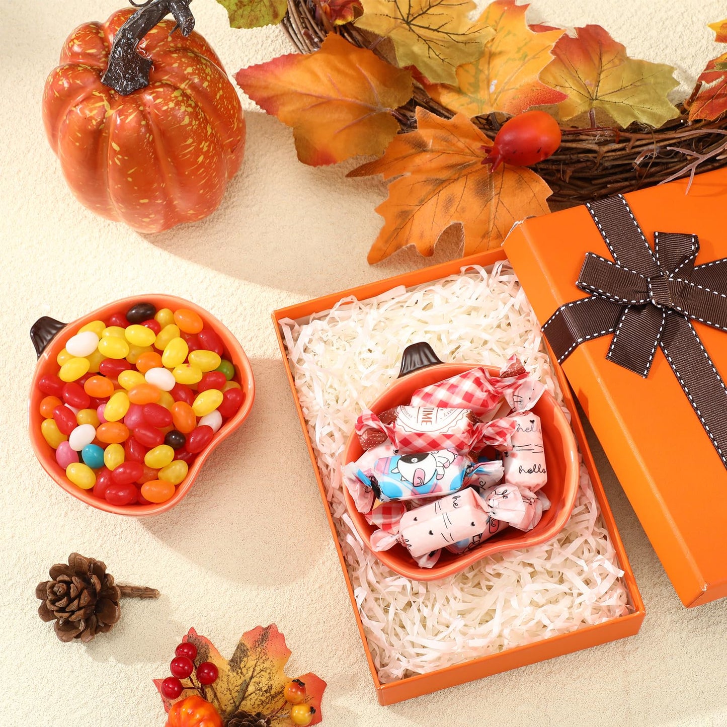 10 Pcs Fall Ramekins 6 oz Oven Safe Pumpkin Ceramic Ramekins Small Creme Dishes Dipping Pumpkins Baking Dish Thanksgiving Pumpkin Shaped Bowl Plates for Kitchen Party Snack Serving Dip Sauce Condiments