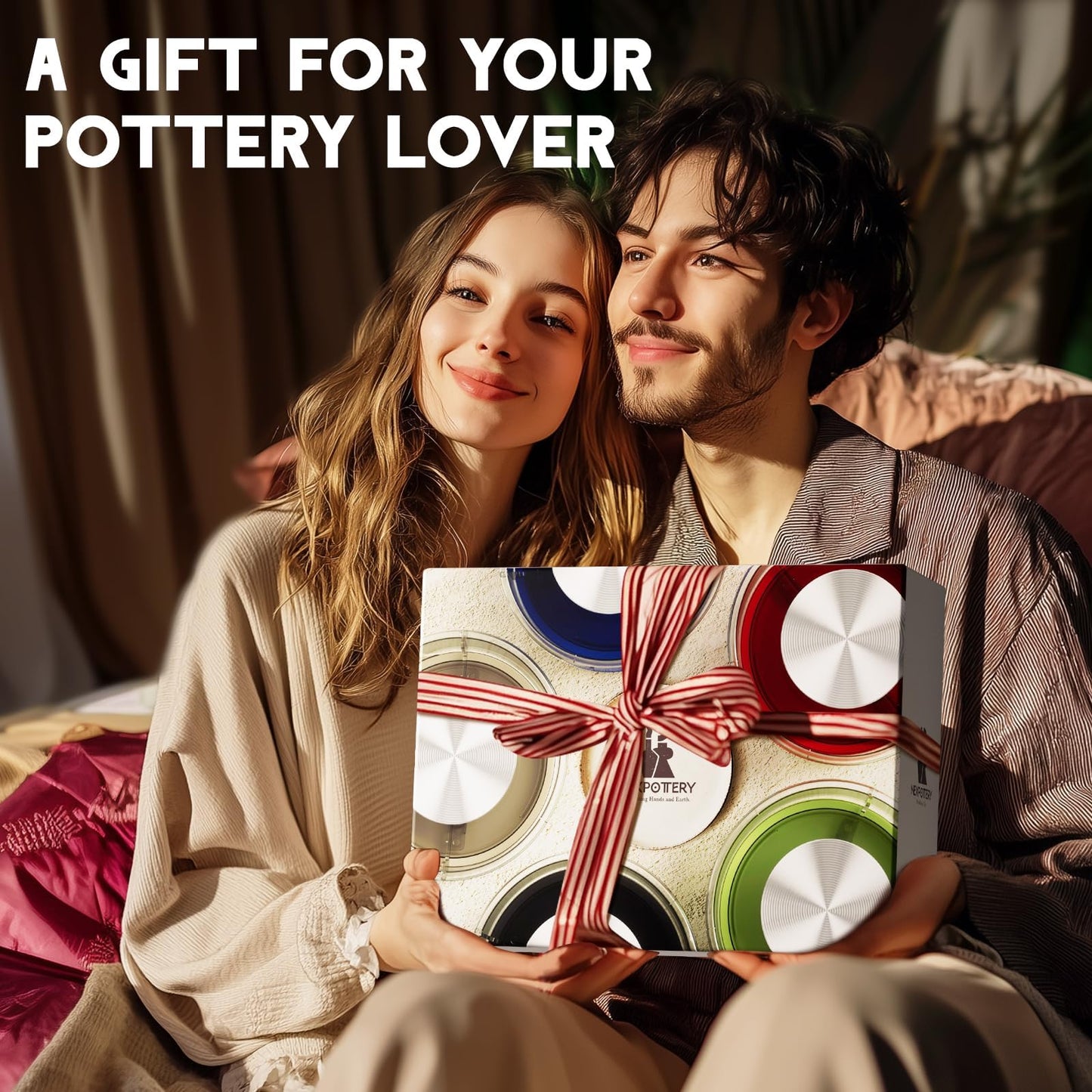 Pottery Wheel for Kids and Beginners - Complete Pottery Set with 6" Turntable with Two-Way Rotation, 2.2lb Clay, Art Supplies Sculpting Tools, Craft Gifts for Kids