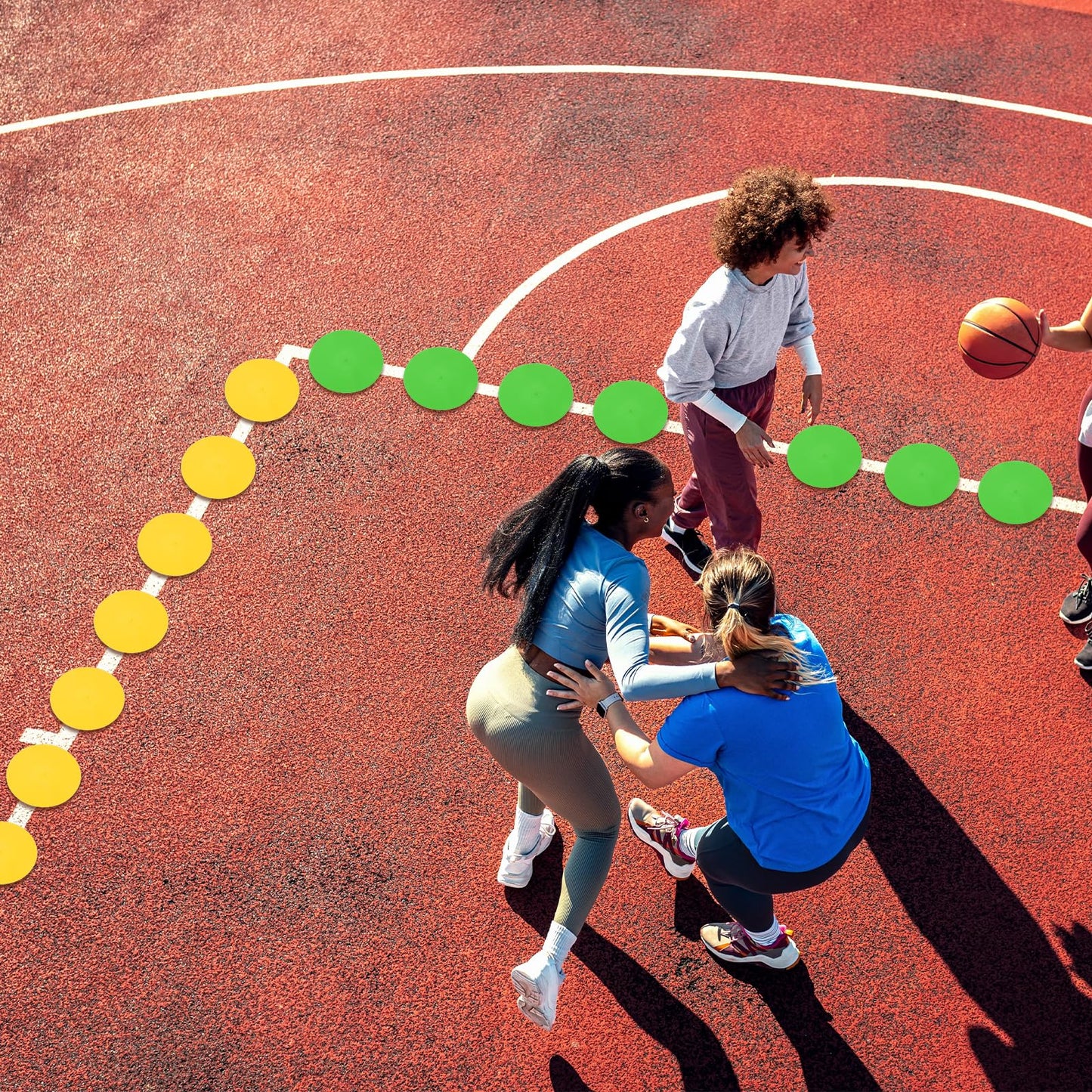 PATIKIL Spot Markers 8 Inch, 6 Pcs Non-Slip Floor Dots Agility Markers Flat Field Cones Poly Dots for Gym PE Speed Training Dance Soccer Basketball Sports, Black