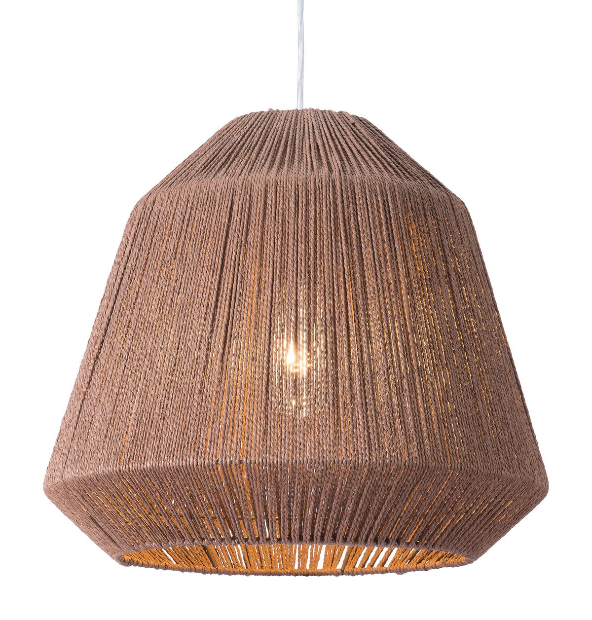 Zuo Impala Ceiling Lamp - Medium Brown Metal Light Fixture, Model 56093
