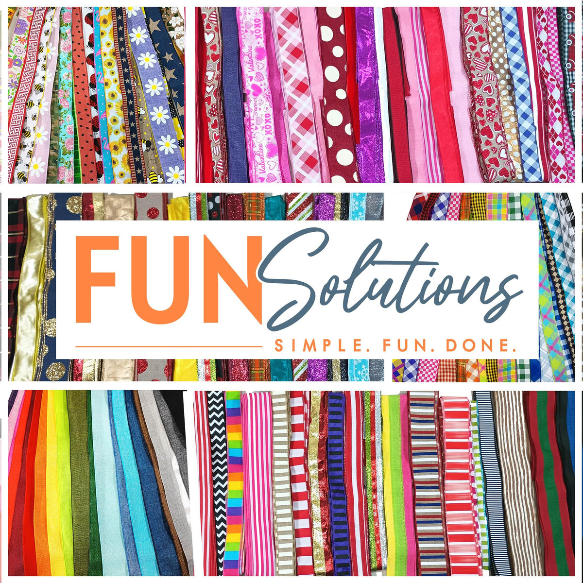 20 Yards Seasonal Fabric Wired Edge Ribbons 1.5” and 2.5” Bulk Variety Pack (20 Assorted Seasonal and Holiday Ribbons, 1 Yard Each – Styles and Textures May Vary) (Easter/Spring)