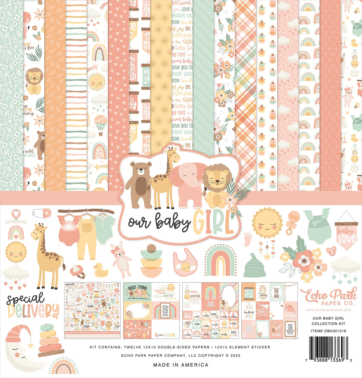 Echo Park Collection Kit 12"X12" - Our Baby Girl