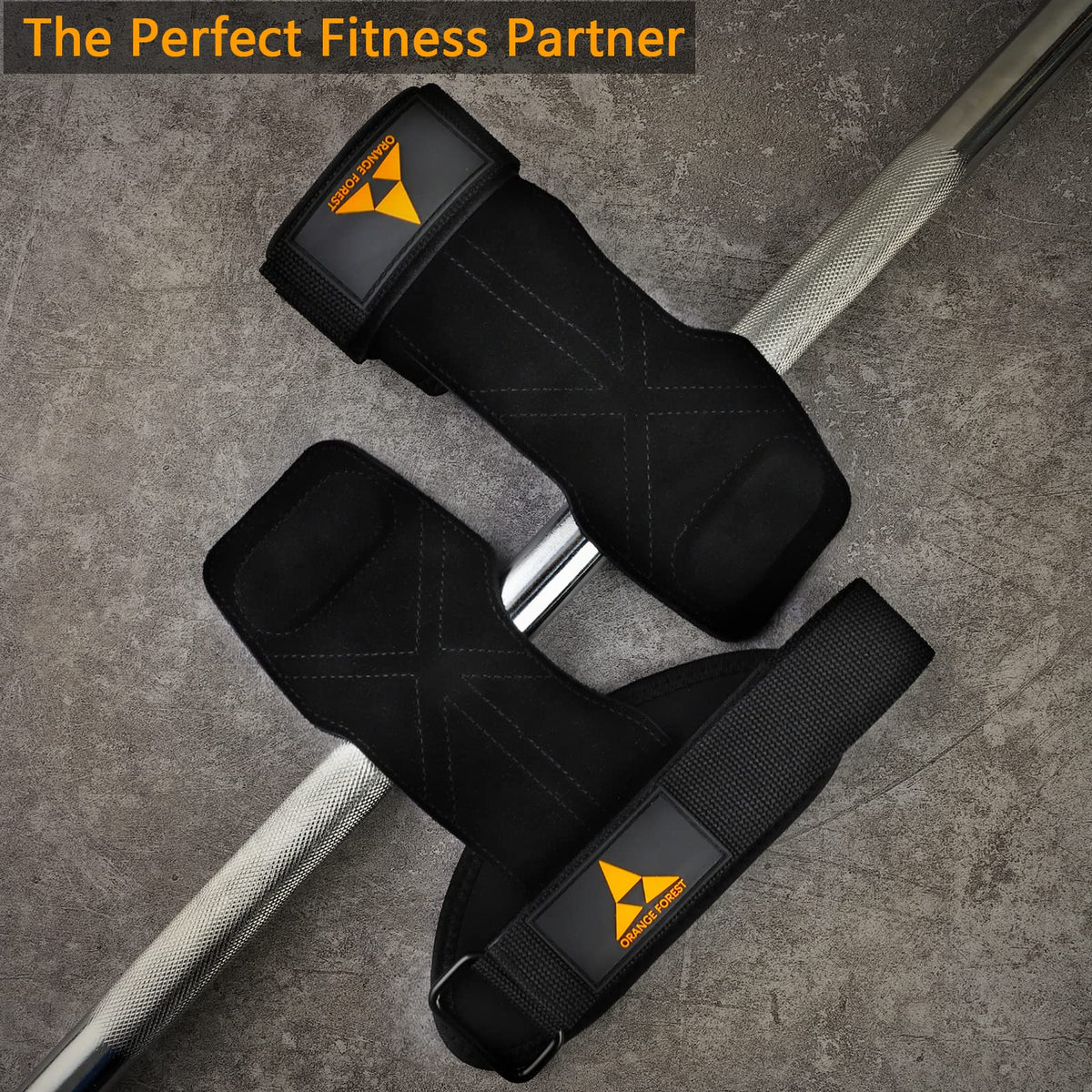 Weight Lifting Wrist Strap with Double Layer Leather, Neoprene Padded Gym Lifting Grips for Deadlift Powerlifting and Pull Up for Men Women (Pair)