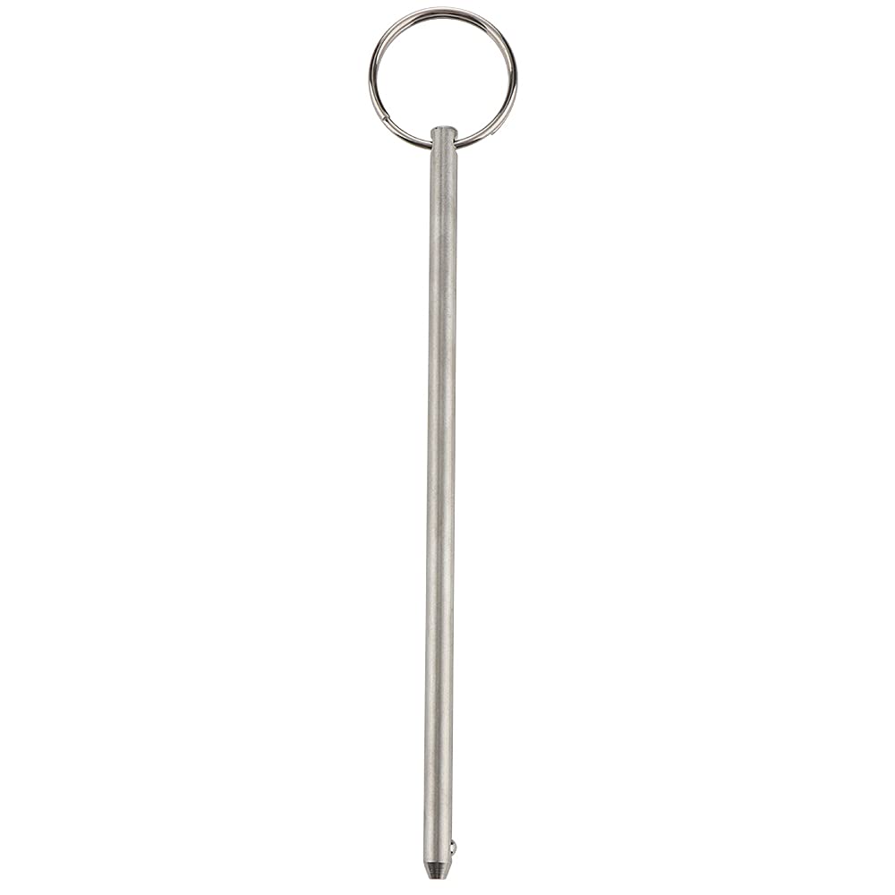 2 Pack Long Quick Release Pin, Diameter 0.236"(6mm), Usable Length 5-3/4"(146mm), Overall Length 6.3"(160mm), Full 316 Stainless Steel, Bimini Top Pin, Marine Hardware