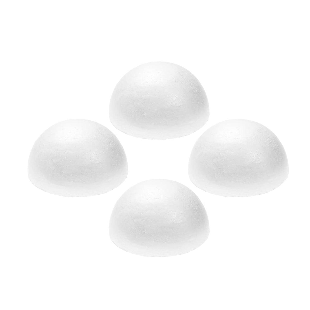 8" Craft Foam Half Ball - Smooth Half Foam Polystyrene Balls for Craft and Project, Pack of 4