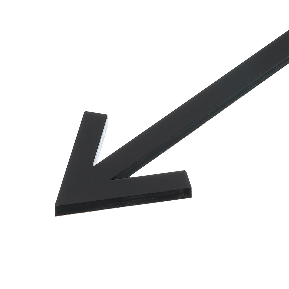PATIKIL 6.3" Self Stick Arrow Sign, 2 Pack Acrylic Directional Sign Sticker Self-Adhesive for Indoor/Outdoor Wall Marking, Black