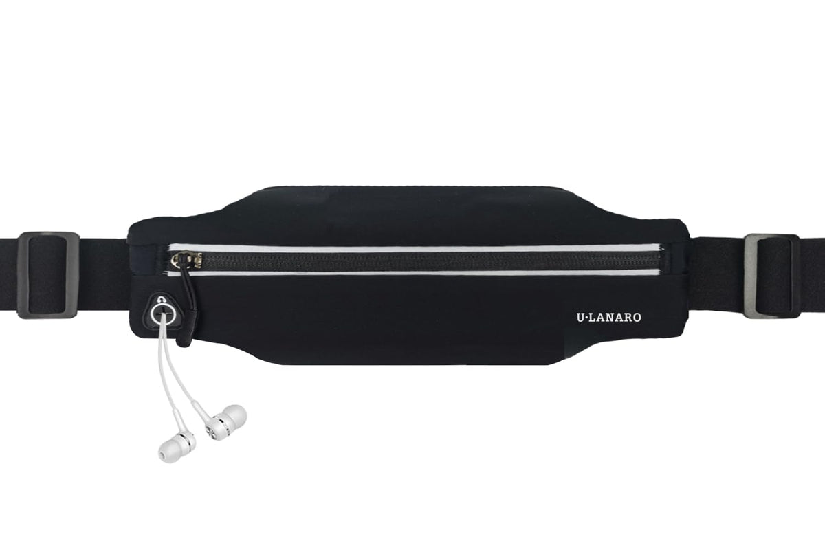 Slim Running Belt Fanny Pack for Men Women, Running Phone Holder Runners Pouch Waist Pack for Workout, Money Belt, Running Gear Accessories [Fits ALL Phones]