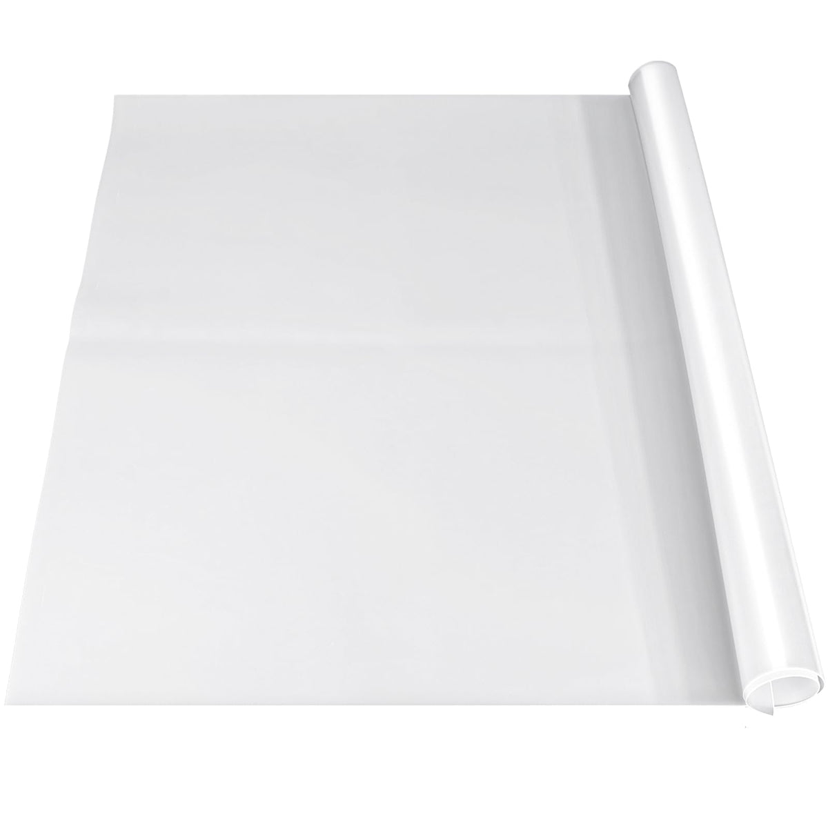VOKOY 36x24 Inch Silicone Mat for Crafts, Extra Large Silicone Painting Mat, Clear Silicone Sheet for Kitchen Countertop, Baking, Clay, Arts - Heat resistant, Washable (White,Translucent)