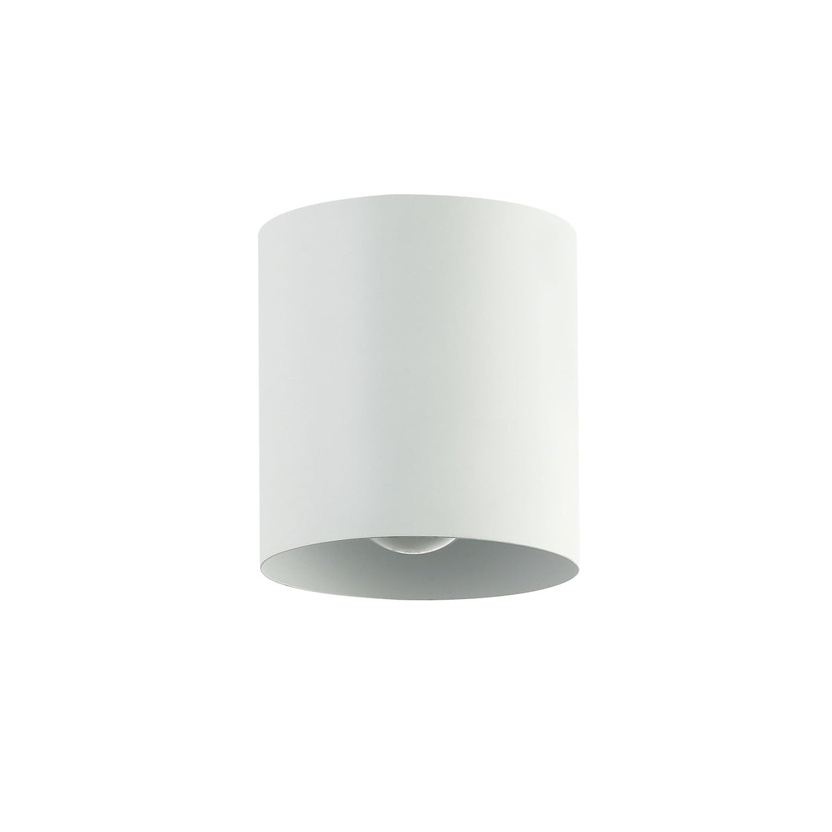 Dainolite Theron Contemporary Flush Mount Light, 6.5in, Matte White, Model TRN-41FH-MW