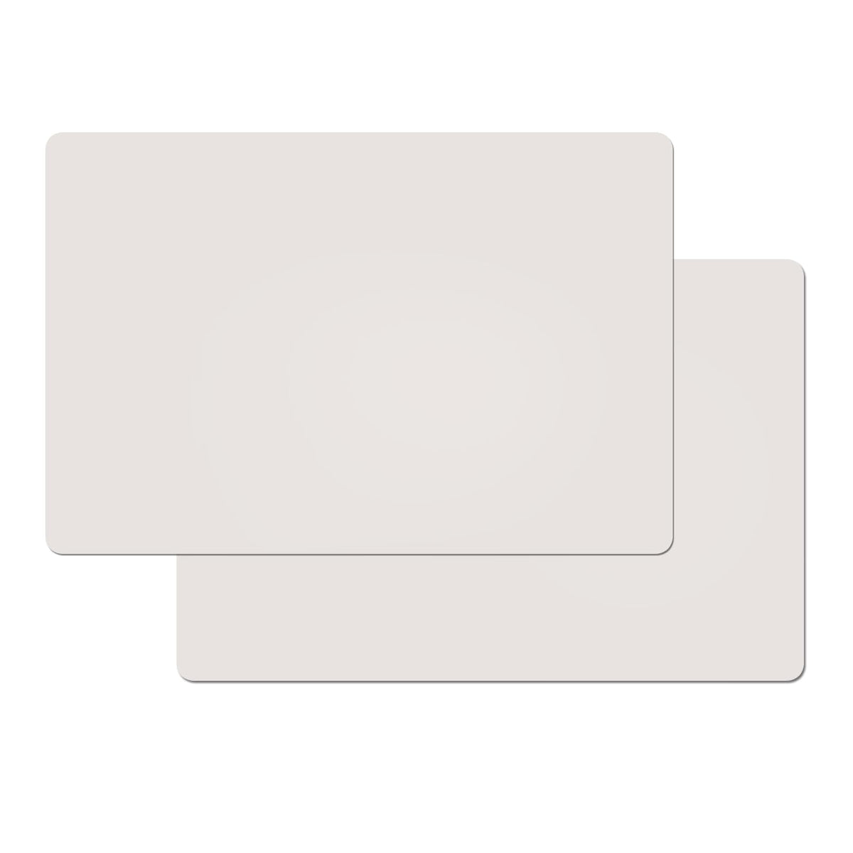 2 Pack Silicone Kitchen Counter Mats | Non-Slip, Waterproof & Heat-Resistant | Large Countertop Protector, Multipurpose for Placemat, Dining Table&Desk Saver Pad,23.6" by 15.7" (White Gray)
