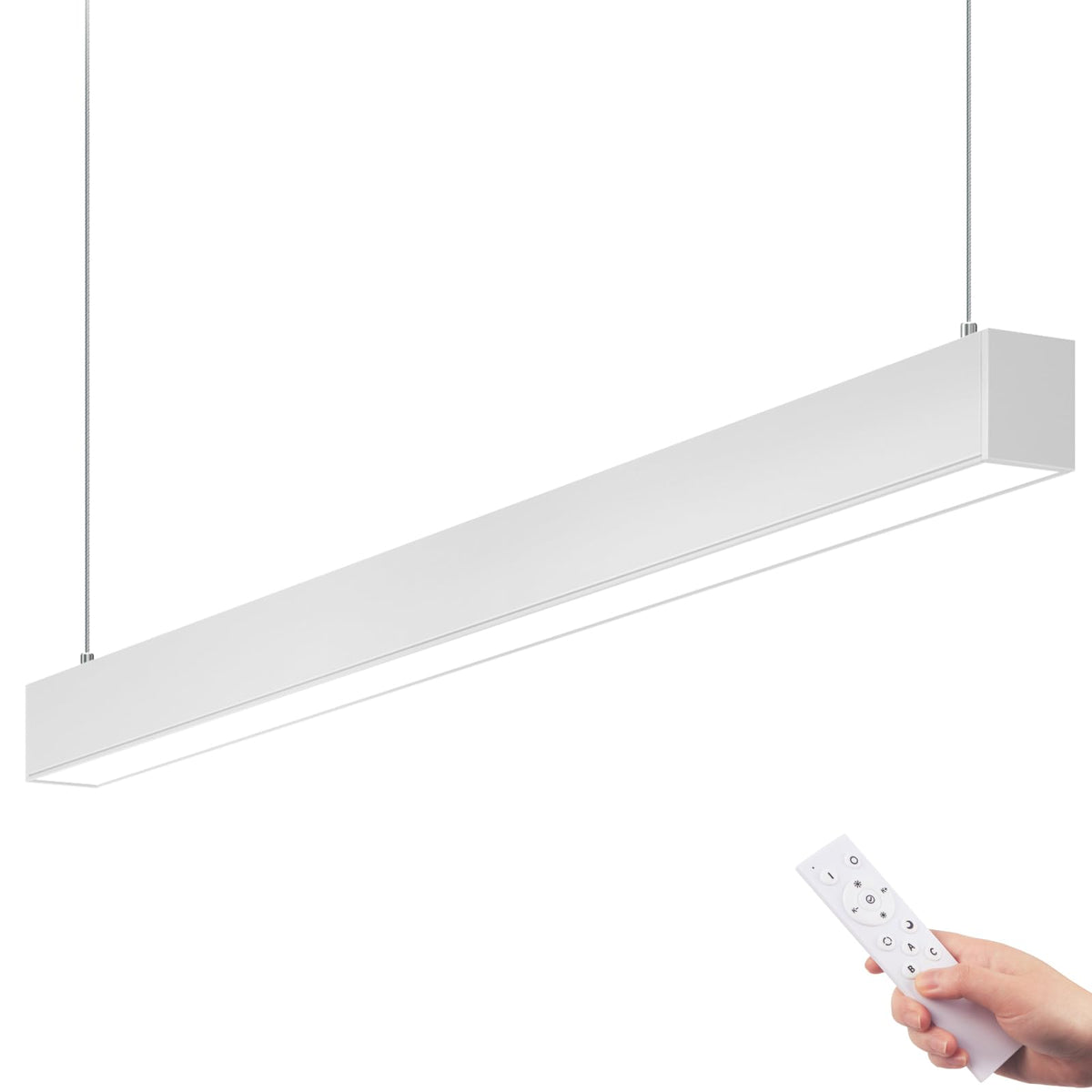 Barrina 5568 4FT LED Linear Light, 45W, Dimmable, Color Changing 3000K-6000K, White, Aluminum, 1 Pack