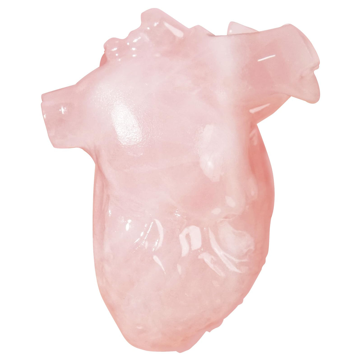 MiyouLuna 2.17" Rose Quartz Heart Healing Crystal Hand-Carved Natural Stone Figurine Sculpture for Meditation, Love, Chakra Balancing, and Home Decor, Spiritual Gift for Women and Men