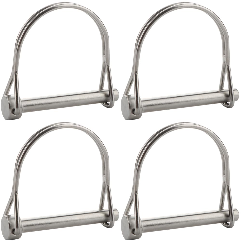 VTurboWay 4 Pcs Safety Coupler Pins 5/16"" x 2-3/4""(8mm x 70mm), Shaft Locking Pin, Full Marine grade 316 stainless steel Heavy duty