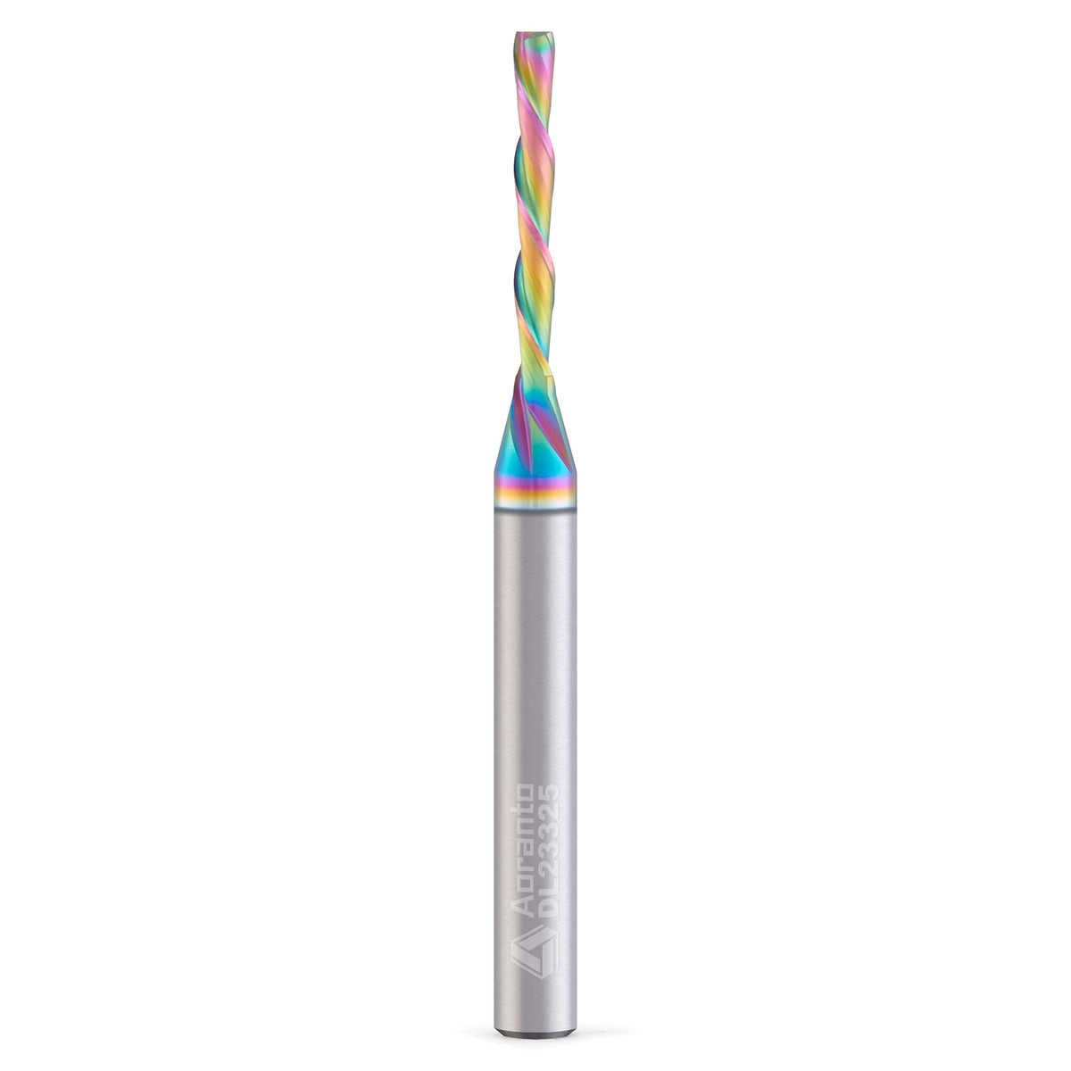 Aoranto DL23325 1/8" Downcut Spiral CNC Router Bit 1/4" Shank, Industrial Quality Extra Long Life Coating Solid Carbide Down Cut End Mill for Wood Slot Engraving Carving, 1/8 Inch Dia x 1 Inch CL