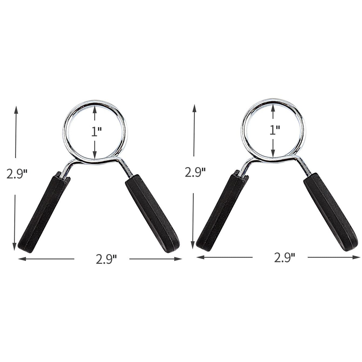EastyGold Barbell Clamps Dumbbell Spring Clip Circlip Collars 1 Inch Weight Bars Clips Fitness Weightlifting Lock Buckle 1 Inch for Standard Bar Barbell Strength Training Gym Accessory