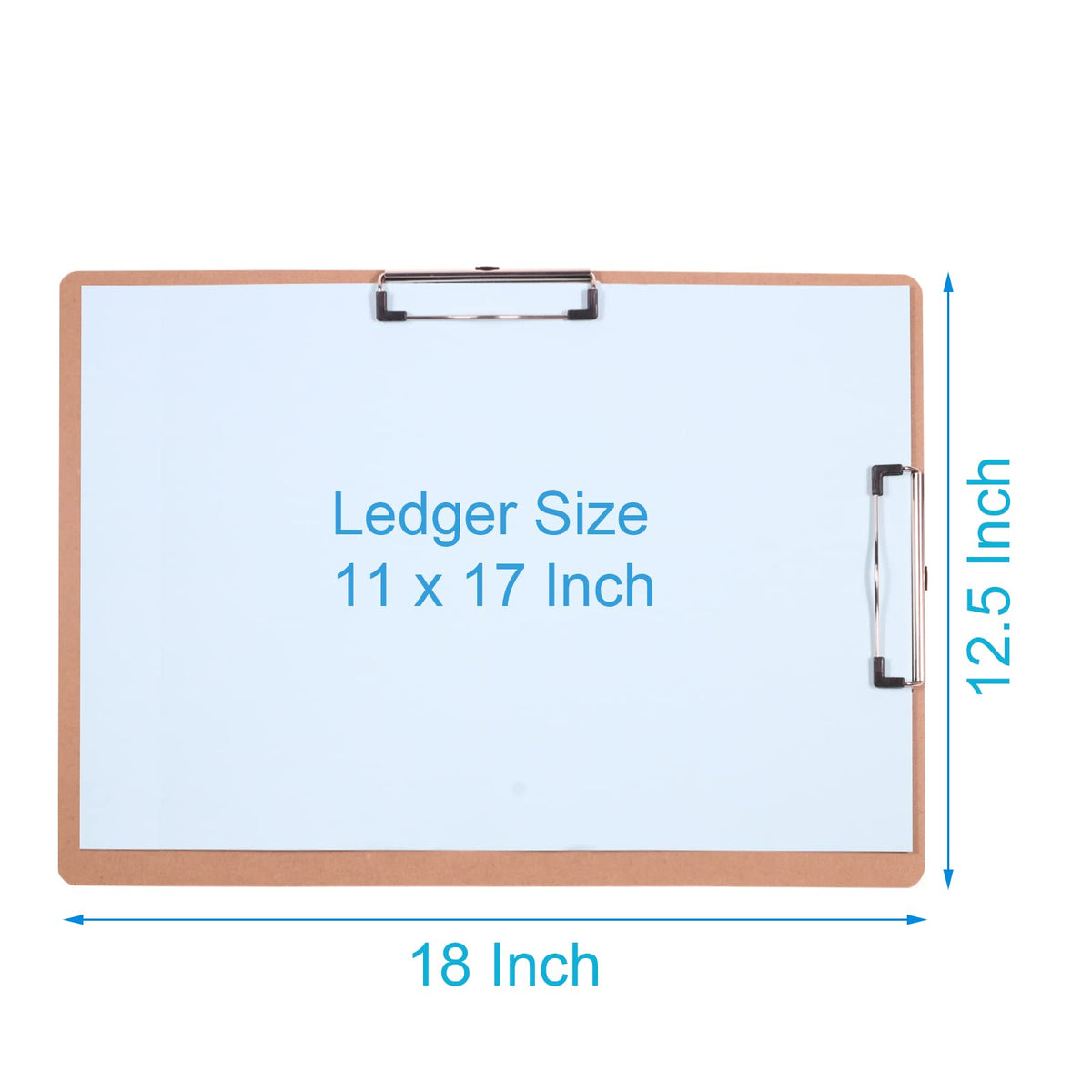 Acocony 11x17 Clipboard Double Clip Hardboard Extra Large Clipboard Low Profile Clip 11 x 17 Clipping Board MDF Materials Pack of 1