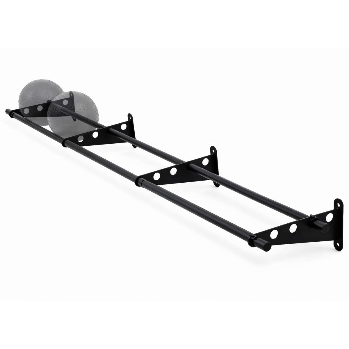 Sintuff 103 Inch Wall-mounted Adjustable Medicine Ball Storage Rack, Holds up to 6 Balls Storage Rack Basketballs, Space-saving Gym Equipment Durable Metal Organizer for Home Commercial Workout Space
