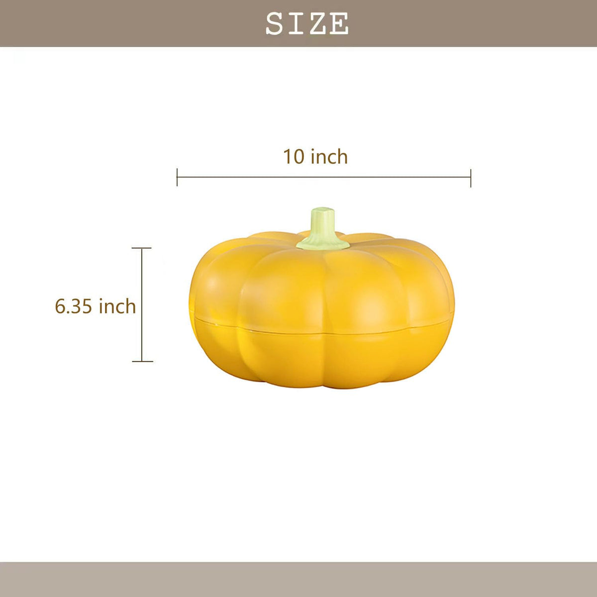 FYUEROPA Big Pumpkin Snack Holder with Lid, Double Layer Serving Container with 3 Divided Compartments, Candy Fruit Nut Tray, Snack Bowl (Orange)