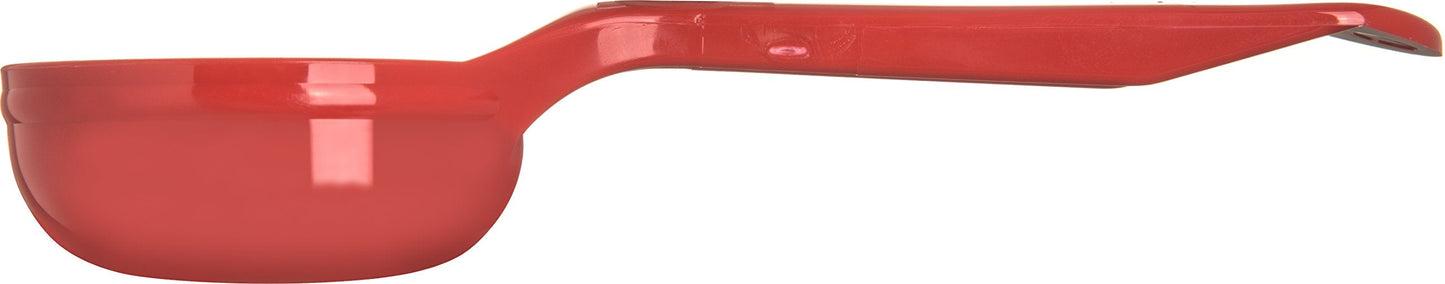 Carlisle FoodService Products Measure Miser Solid Measuring Spoon with Short Handle, 2 Ounces, Red, 1 Count (Pack of 1)