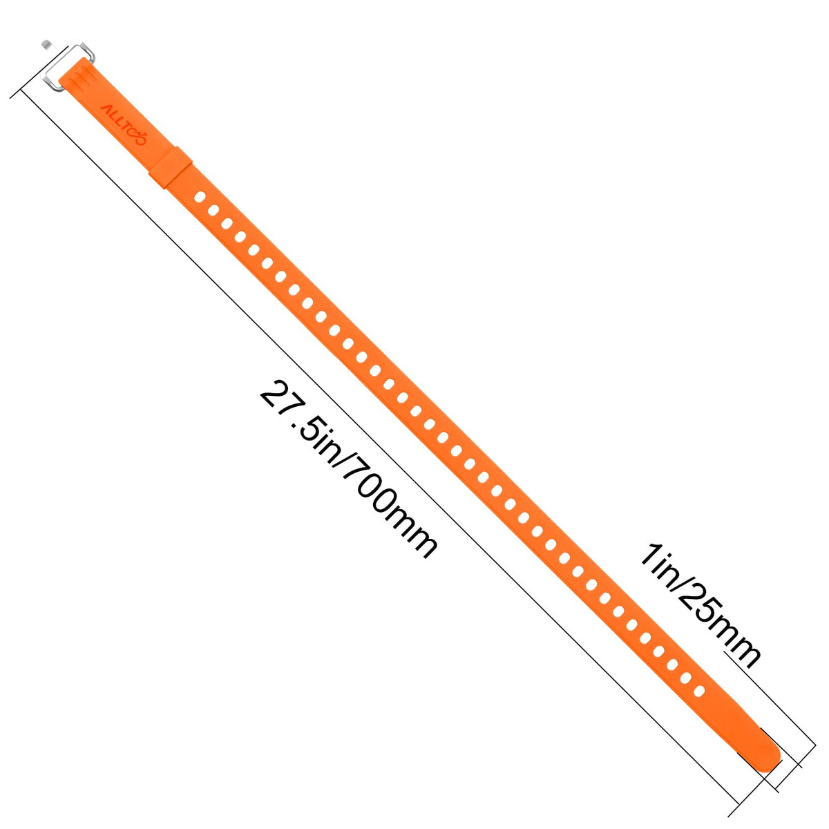 Utility Straps Pro (2-Pack) - Heavy-Duty 40lb Secure Straps for Bikes, Skis, Moto Gear, Tools & More - Freeze-Proof, Safety Orange (27.5in(70CM))