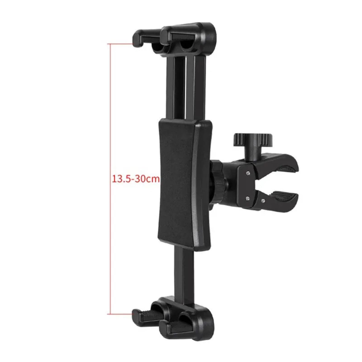ACCRSNCH Universal Clamp-On Tablet & Phone Mount Holder for Surveying Pole Tripod, Boat Rail, Bike Handlebar, Treadmill & Microphone Stand, for iPad Pro, iPhone & More