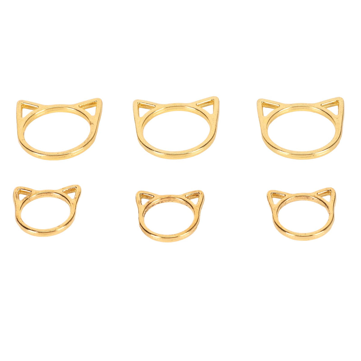 Cat Ear Knitting Stitch Markers, 30Pcs Household Cat Shape Crochet Stitch Markers Gold DIY Handcraft Plating Cute Stitch Marker Rings for Knitting Crochet Craft DIY Jewelry Making