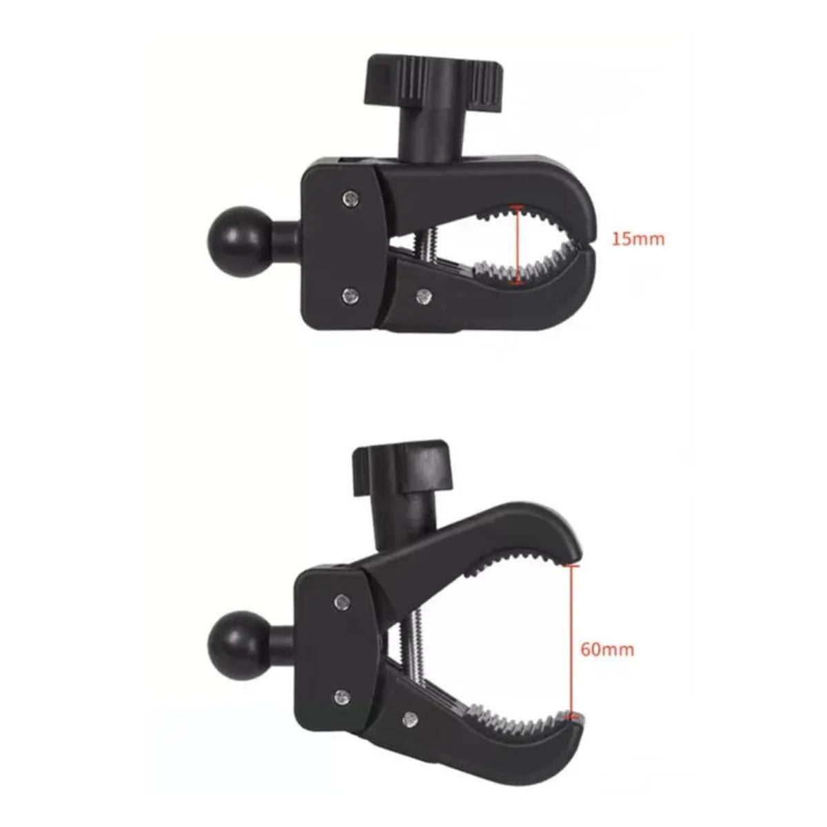 ACCRSNCH Universal Clamp-On Tablet & Phone Mount Holder for Surveying Pole Tripod, Boat Rail, Bike Handlebar, Treadmill & Microphone Stand, for iPad Pro, iPhone & More
