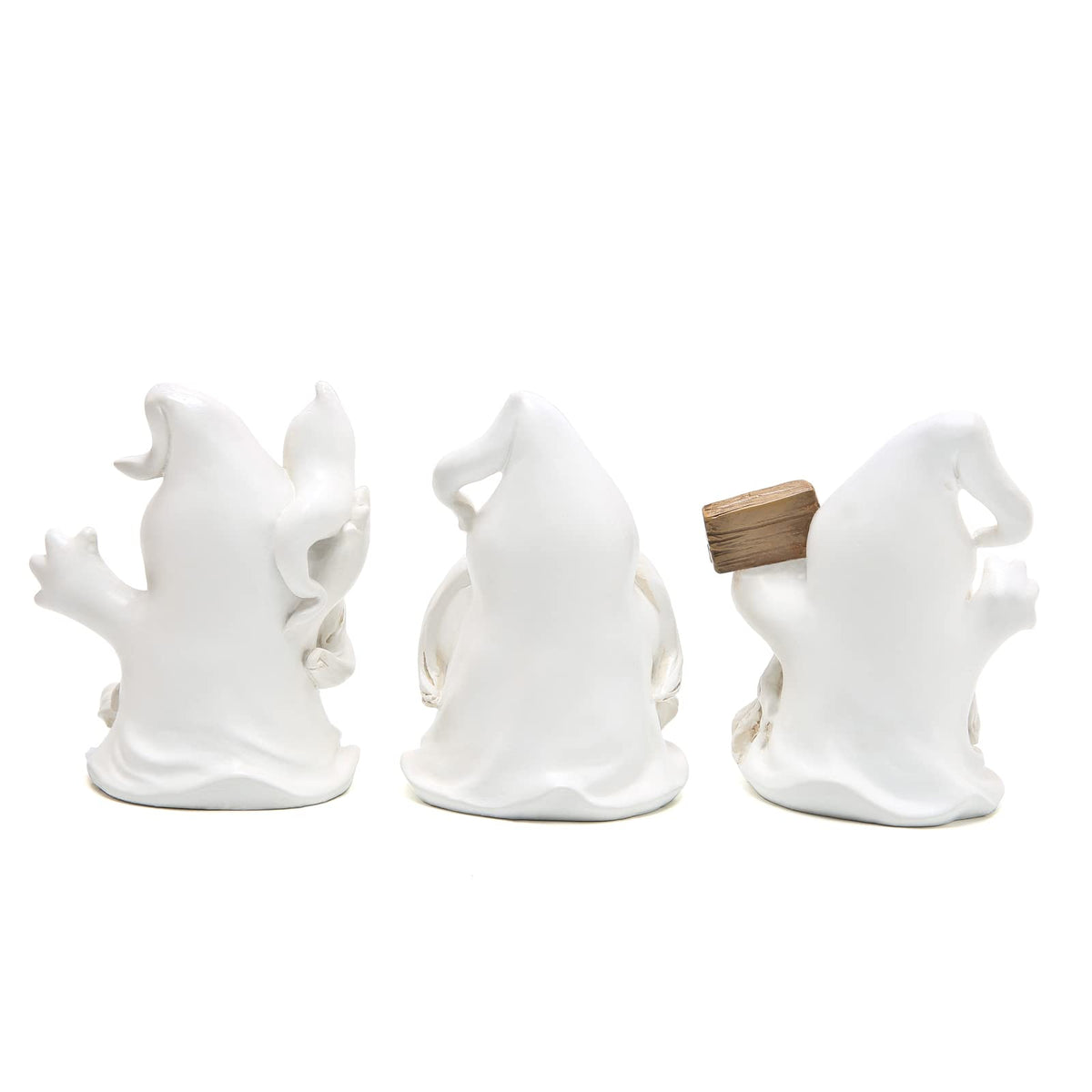 Hodao Halloween Ghost Figurines, Set of 3,Halloween Decorations White
