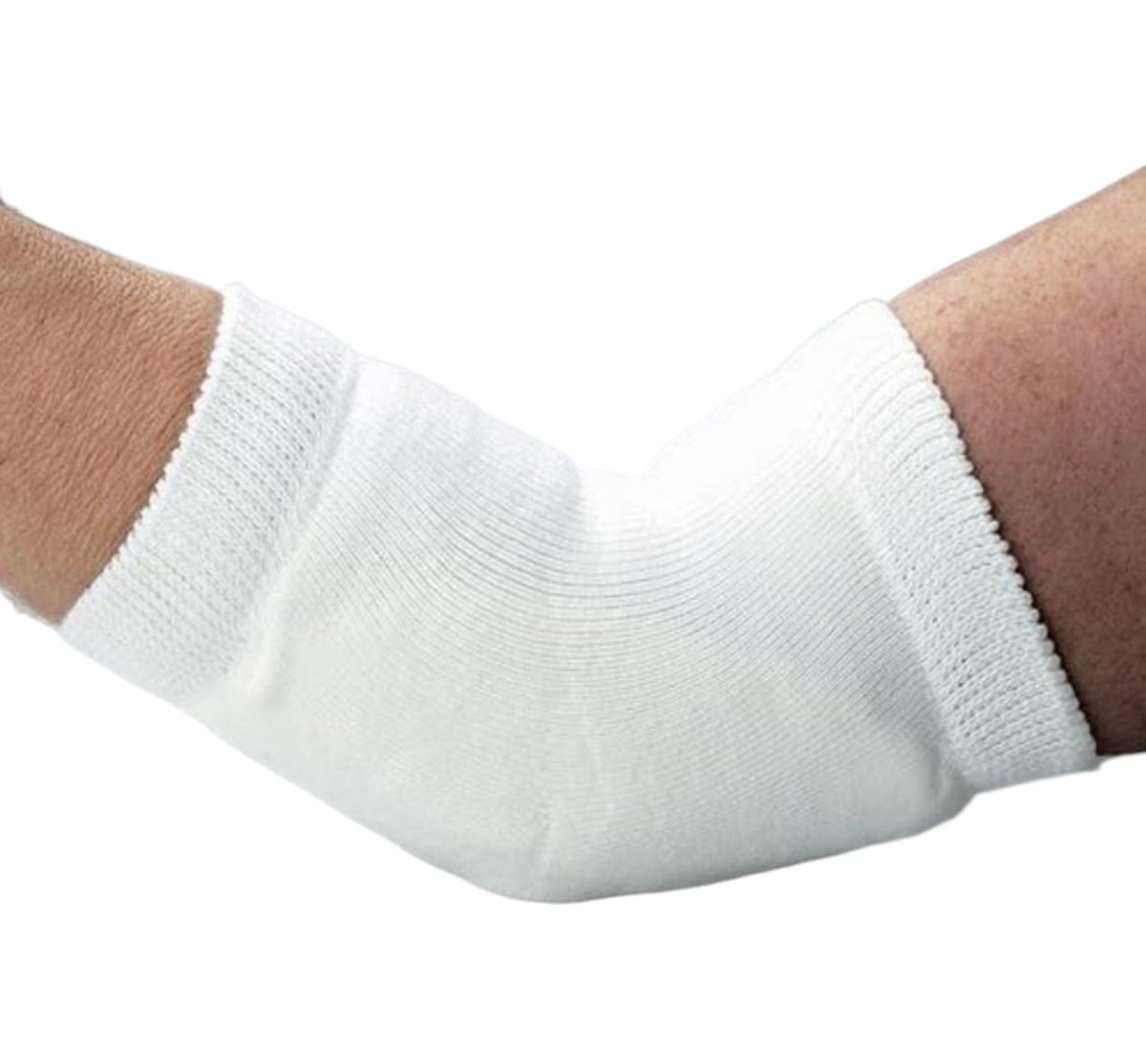 Sandhill Tools Heel & Elbow Protector Large Padded Sleeves – Knit Elastic Cushioned Guards for Skin Protection, Pressure Relief & Shock Absorption, Soft Terry Fabric, Pull-On Design (Pair)