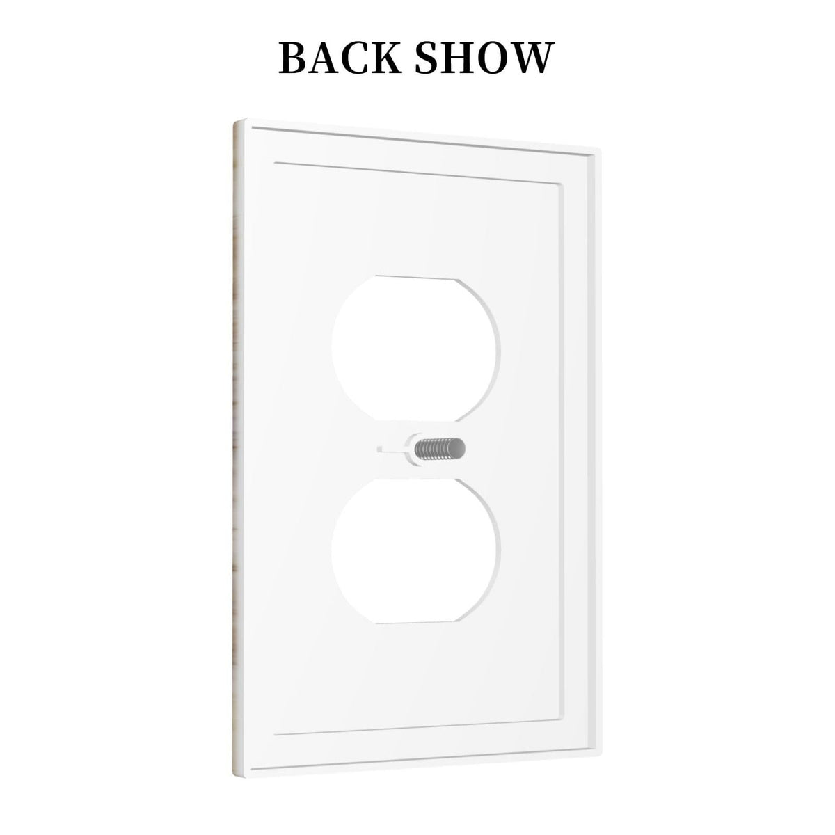 Brown And White Slab Marble Luxurious Printing Outlet Covers 1 Gang Duplex Light Switch Cover Decorative Switch Plates Electrical Receptacle Faceplate Wall Plate for Bathroom Kitchen Decor