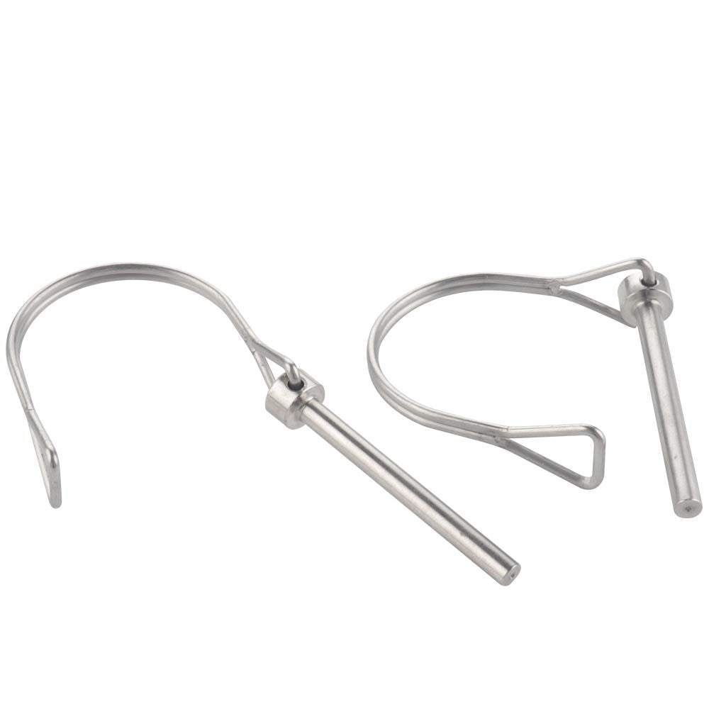 2 Pcs Safety Coupler Pin 3/8" x 2-3/4"(9.5mm x 70mm), 316 Stainless Steel Heavy Duty Shaft Locking Pins