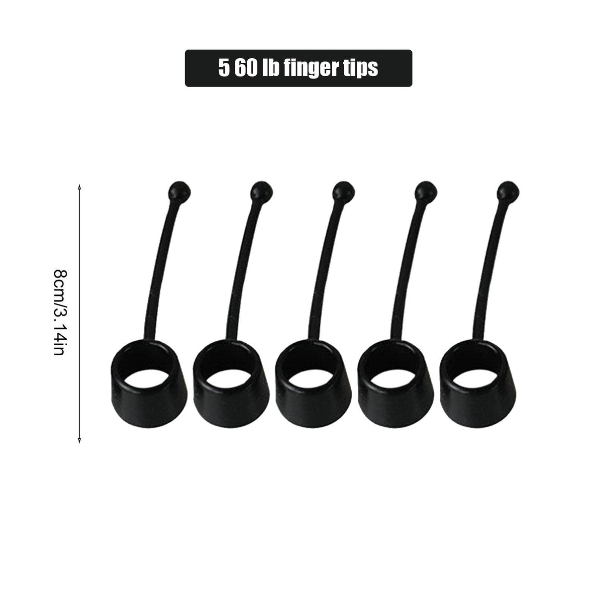 xiaoye 60 lbs Elastic Silicone Finger Exerciser, Finger and Hand Extensor Trainer Exerciser with Resistances Band Stretcher Strengthener for Wrist Hand (Only), Black