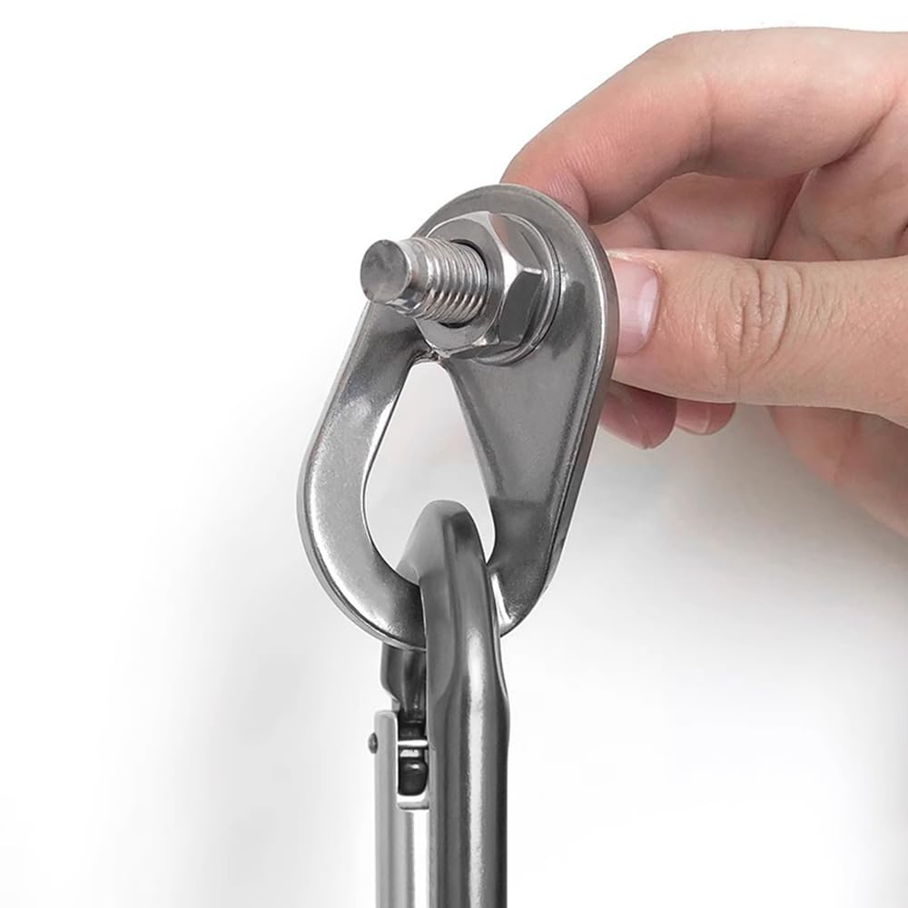 YERGOFE Climbing Holds Anchor Set - 3PCS - 10MM Bolt/25KN - Stainless Steel Bolt Hanger and Bolt Heavy Duty Climbing Holds Weight 2500KG for Indoor Outdoor Climb Train, High Worker, Mountaineering