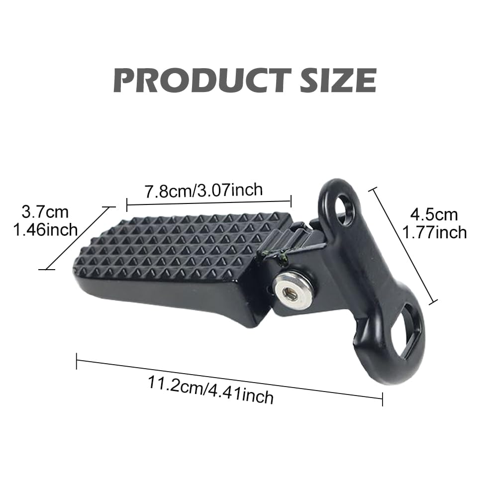 1 Pair Mini Bike Foot Pegs, Universal Foot Rest, Aluminium Alloy Non-Slip Bike Pegs, Folding Rear Pedals for Mountain Bike, Folding Bicycle (Black)