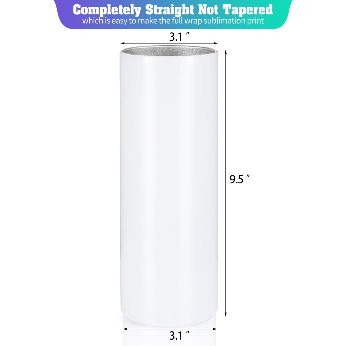 YOUKE OLA 10 Pack Sublimation Tumblers Bulk 30oz - Blanks Straight Skinny Tumbler White Stainless Steel Insulated Sublimation Tumblers Polymer Coating for Heat Transfer with Straws, Lids