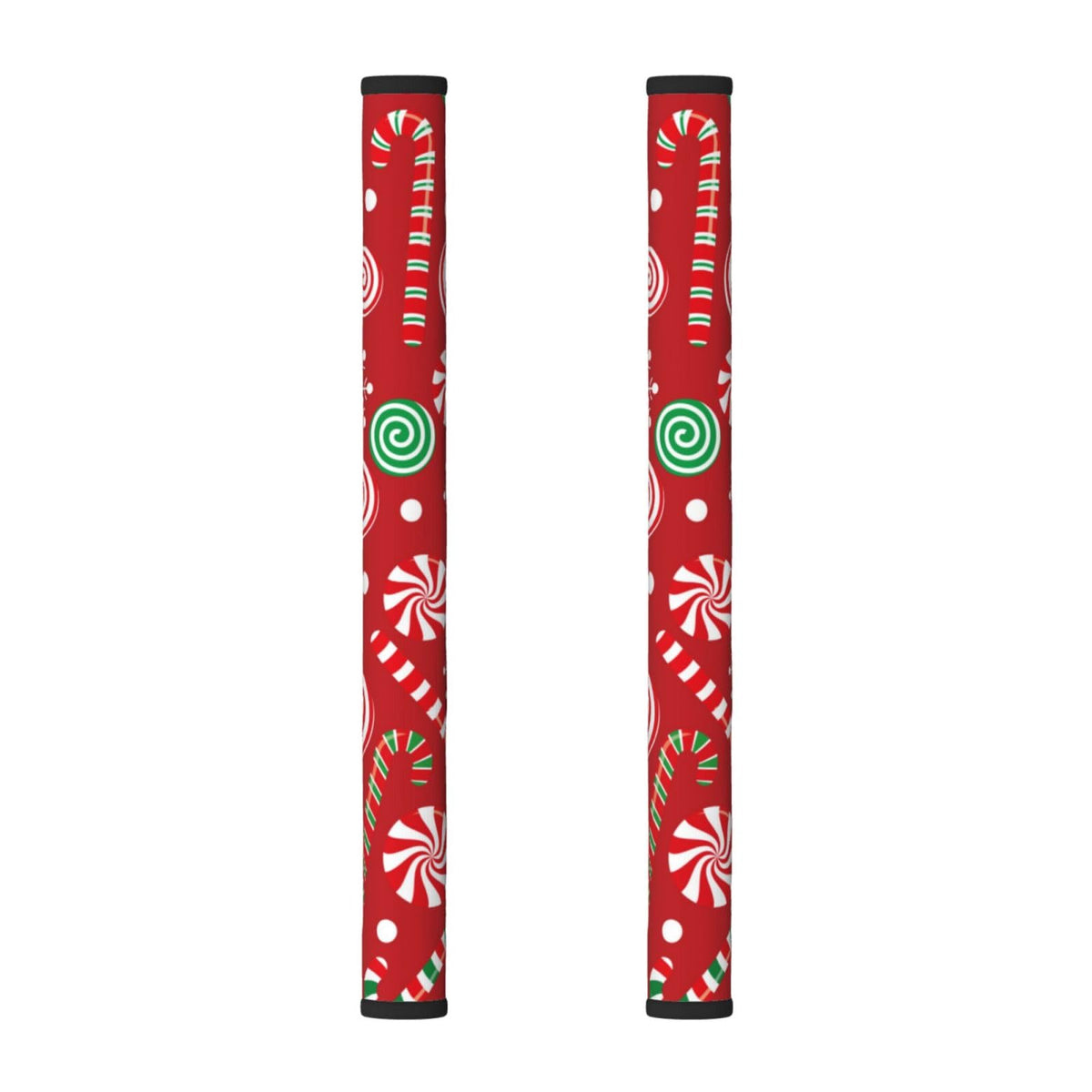 Cotsena Candy Canes and Lollipops Refrigerator Door Handle Covers Set of 2 Washable Kitchen Appliance Handle Covers Protector for Fridge Microwave Stove Oven Dishwasher