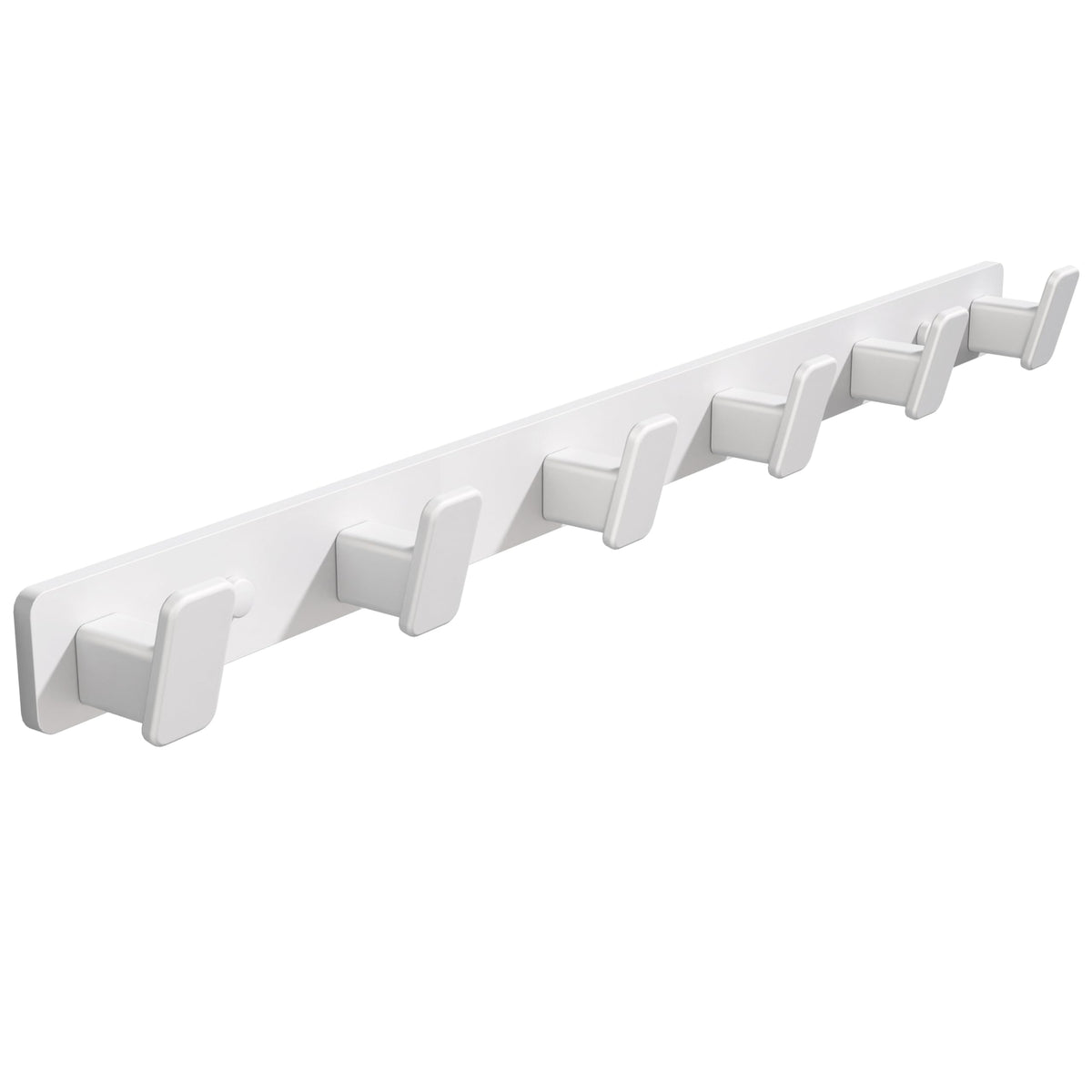 Coat Hook Wall Rack Hanger - White Coat Rack with 6 Hooks Wall Hooks for Hanging Hat Key Bag Towel Wall Mount Coat Holder