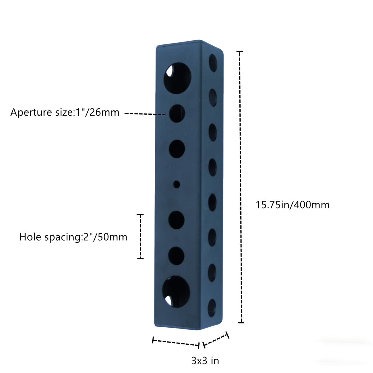 Wall-Mount Storage Tube Wall Storage Stringer 1" Hole Carbon Steel Storage Organizer for Weight Plate,Landmine Attachment,Resistance Bands Space Saving Rack Accessory for Home Gym (16"/35" Length)