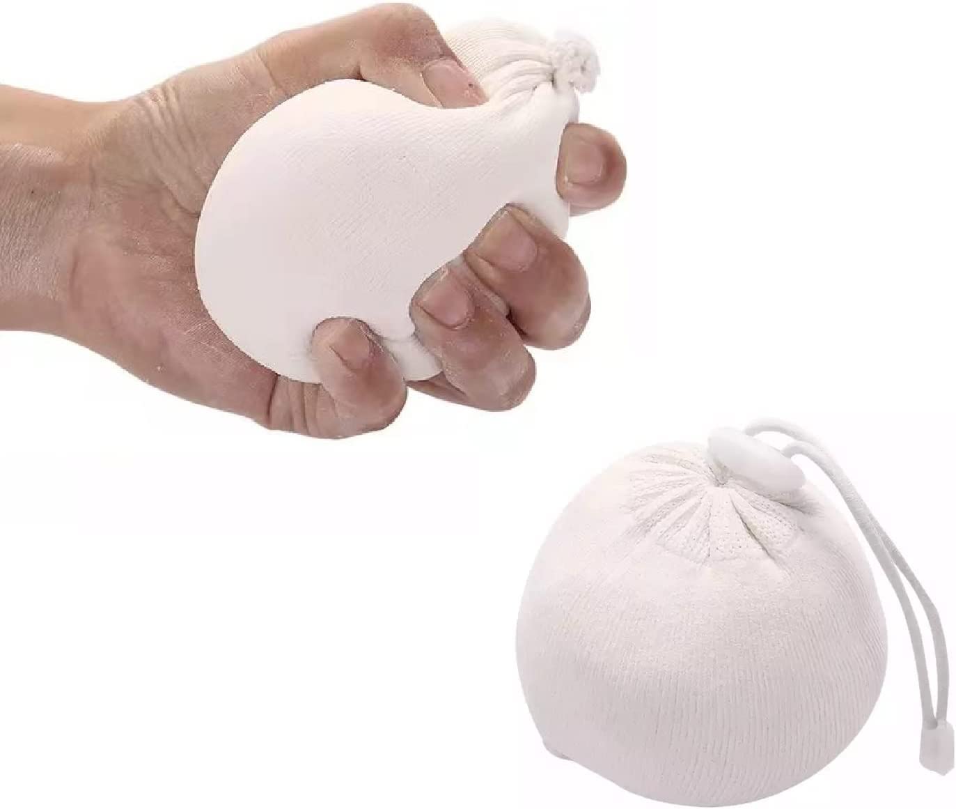 Fuyatina 2 Strong Refillable Gym Chalk Balls, Each Climbing Chalk Ball Has 65 g (2.3 oz), Fine Soft for Athletic Chalk Ball Comes Full Good for Rock Climbing, Gym Workouts