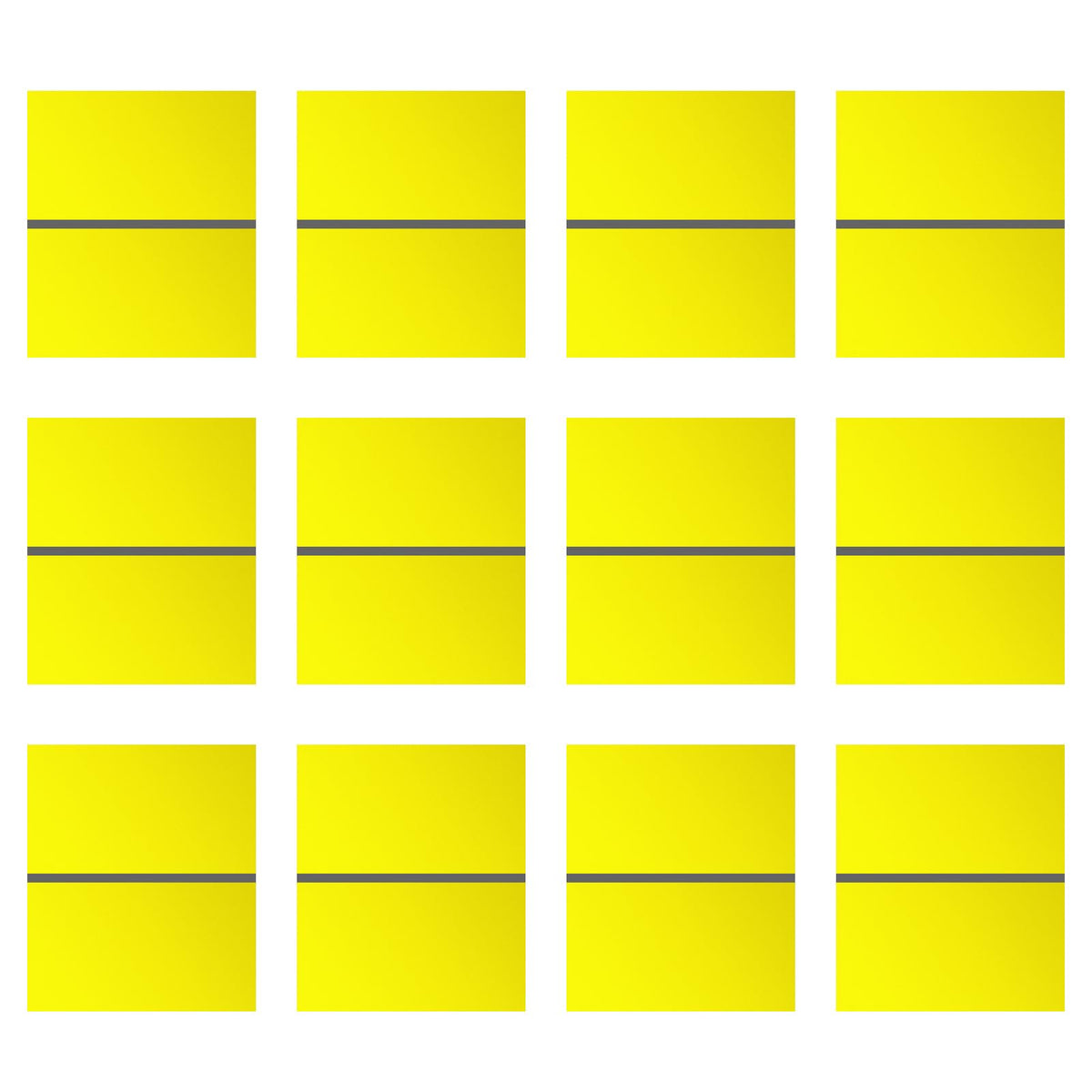 Frddiud Laser Engraving Blank ABS Double Color Plastic Sheet, 11.8x6.49x0.05 inch Materials Double Color Plastic Sheet for Interior Signs, Badges, DIY Carving Pack of 12 (Yellow)
