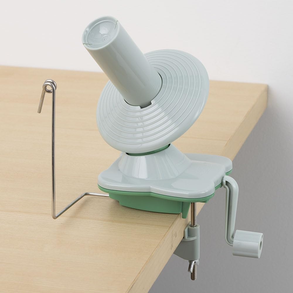 Knit Picks Yarn Winding Bundle - Yarn Ball Winder (Green) and Birch Wooden Yarn Swift