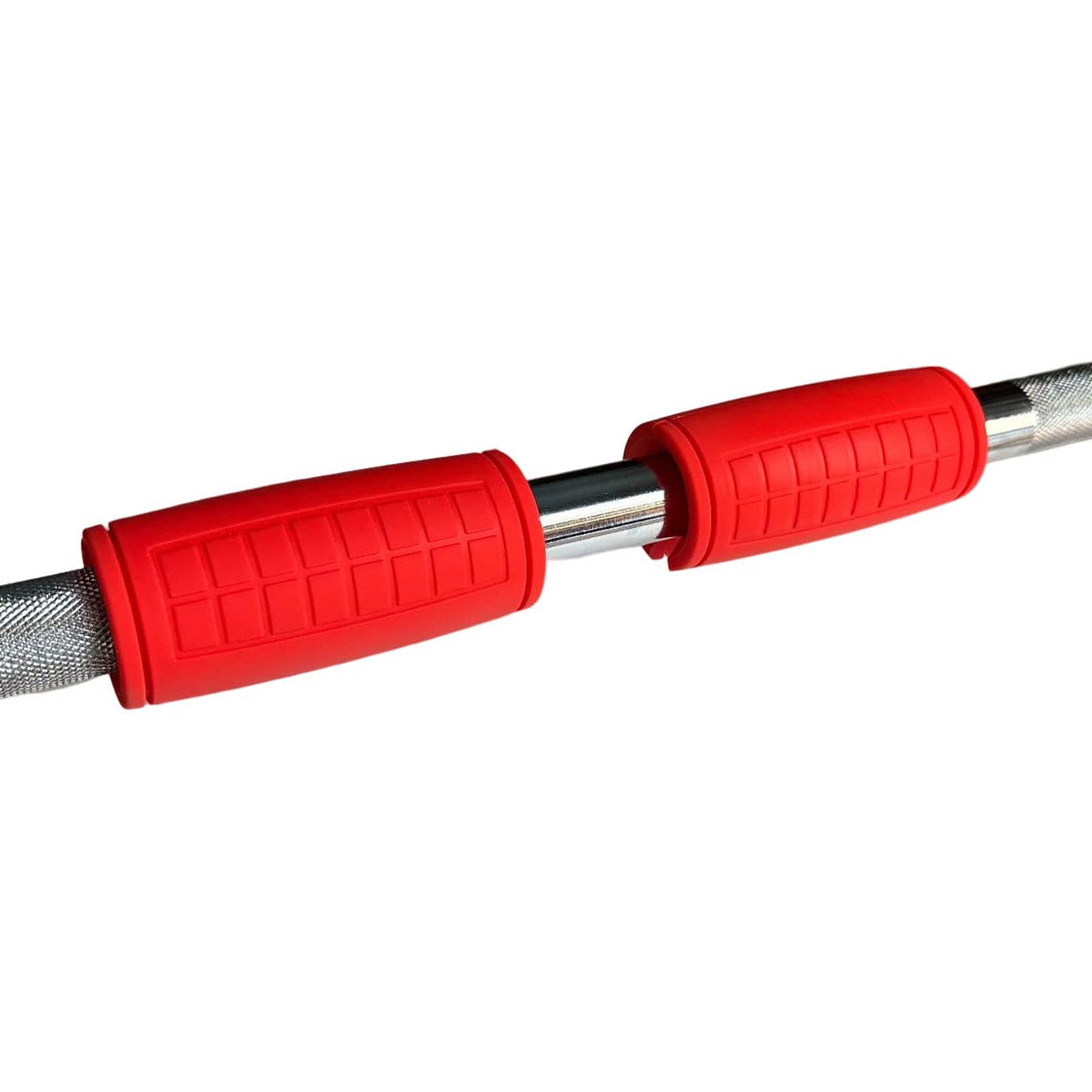 yuhqc Weight Bar Grips Fit Standard Barbell, Dumbell Handles, Thick Bar Training Adapter for Weightlifting & Cable Attachments Fitness Training Rope Grips for Body Arm Forearm Builder Strength(Red)