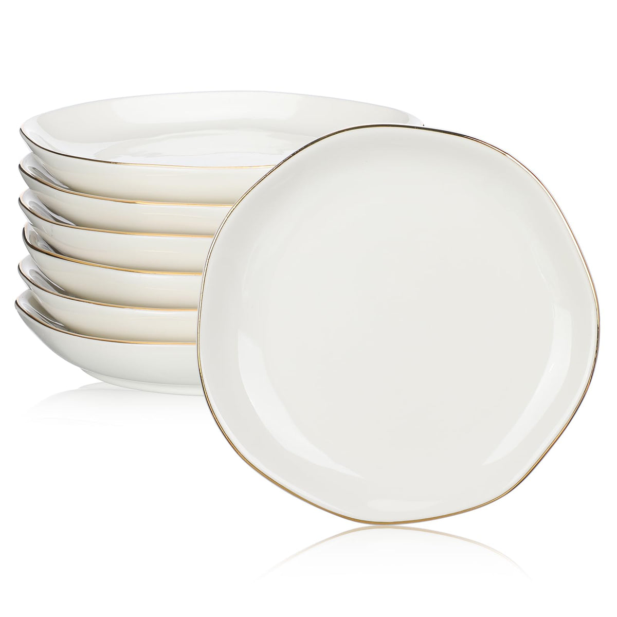 Shappy 24 Pcs Ceramic Ring Dish Bulk 4.5 in Small Jewelry Tray Porcelain Trinket Dish for Women Wedding Birthday Gifts(4.5 Inch,Round)