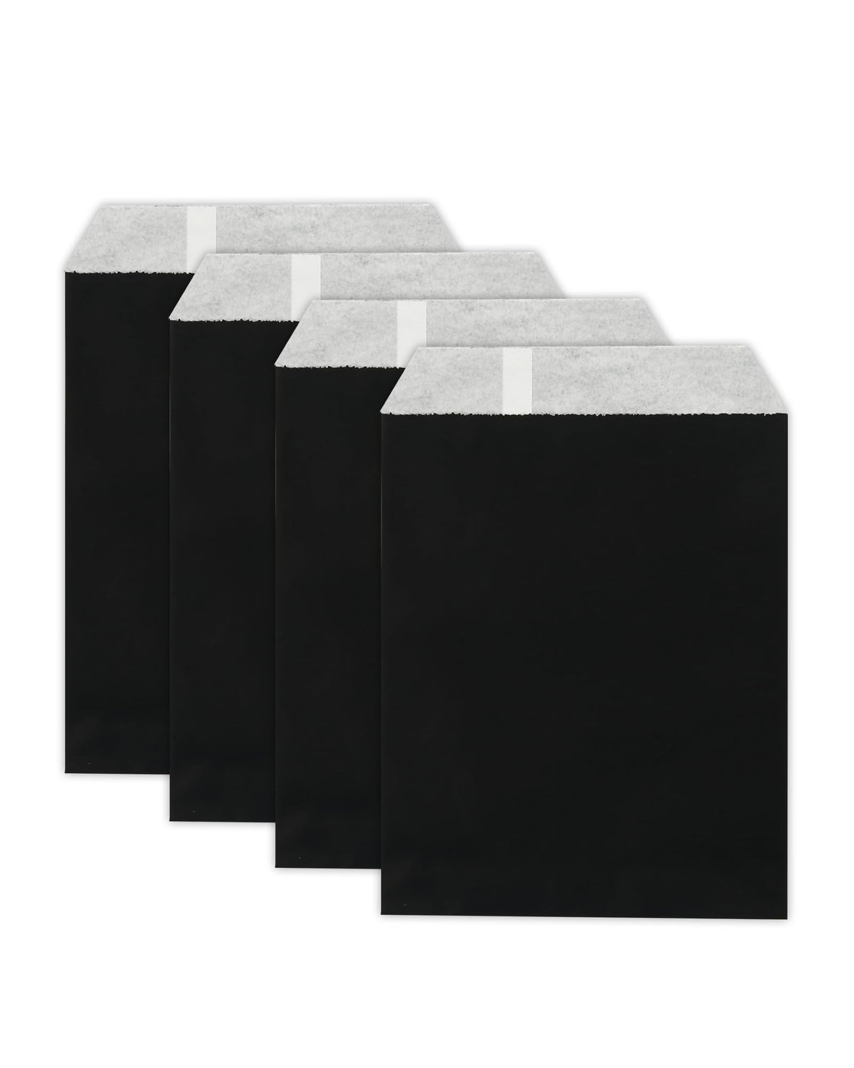 KEYYOOMY 5x7 Inch Paper Treat Bags Black Candy Bags 100 Pack Candy Buffet Bag Small Paper Cookie Bag for Halloween Christmas Party (100 CT, 5x7 Inch)