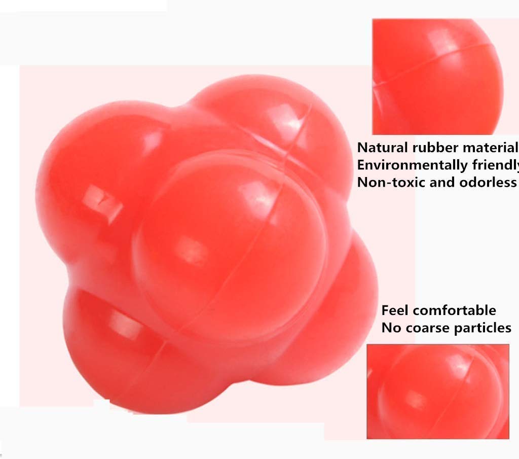 Ai Hang Reaction Ball, 6-Sided Agility Training Ball for Baseball, Soccer, Lacrosse, Basketball, Softball, Hand-Eye Coordination Training Equipment