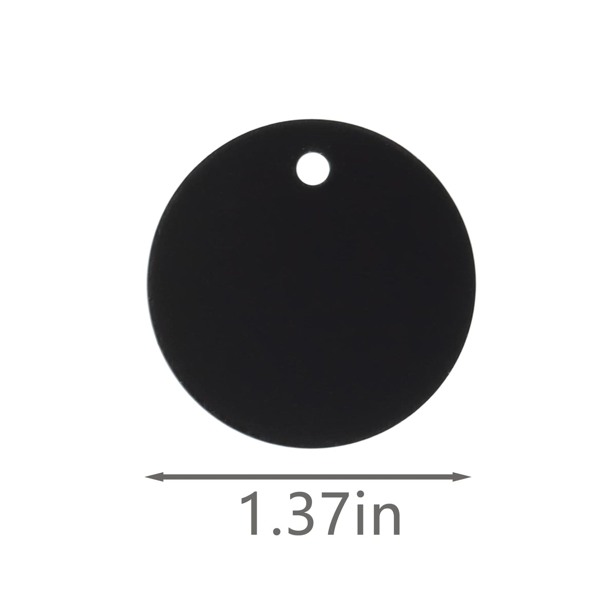 StayMax Round Aluminum Blank Tags Stamping Blanks Engraving Blanks 25 Pack (Black)