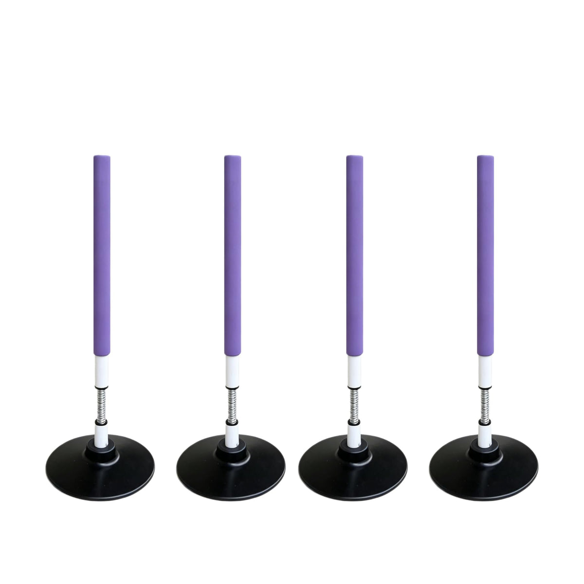 TNZMART Soccer Agility Poles Training Equipment Foam Padded Spring Loaded for Basketball Football Practice Drill Speed and Sports Gear (Purple 4, 1.9 FT)