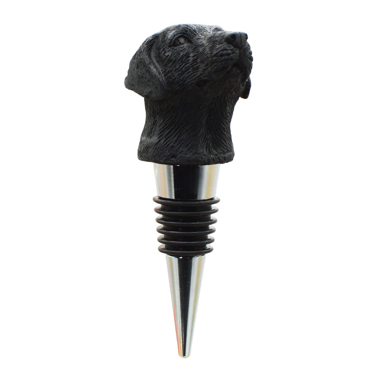 Labrador Retriever Dog Wine Bottle Stopper Decor Gift for Christmas,Thanksgiving,Black