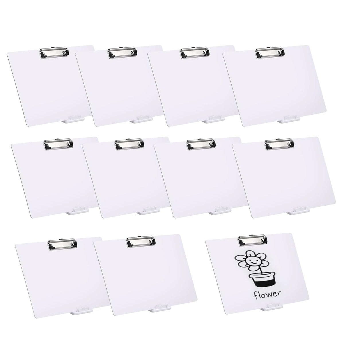 10 Pcs Back to School Writing Slant Boards with Stand, Adjustable Desktop Whiteboard, Dry Erase Clipboard, Reusable Handwriting Practice for Reading, Writing, Drawing and Studying