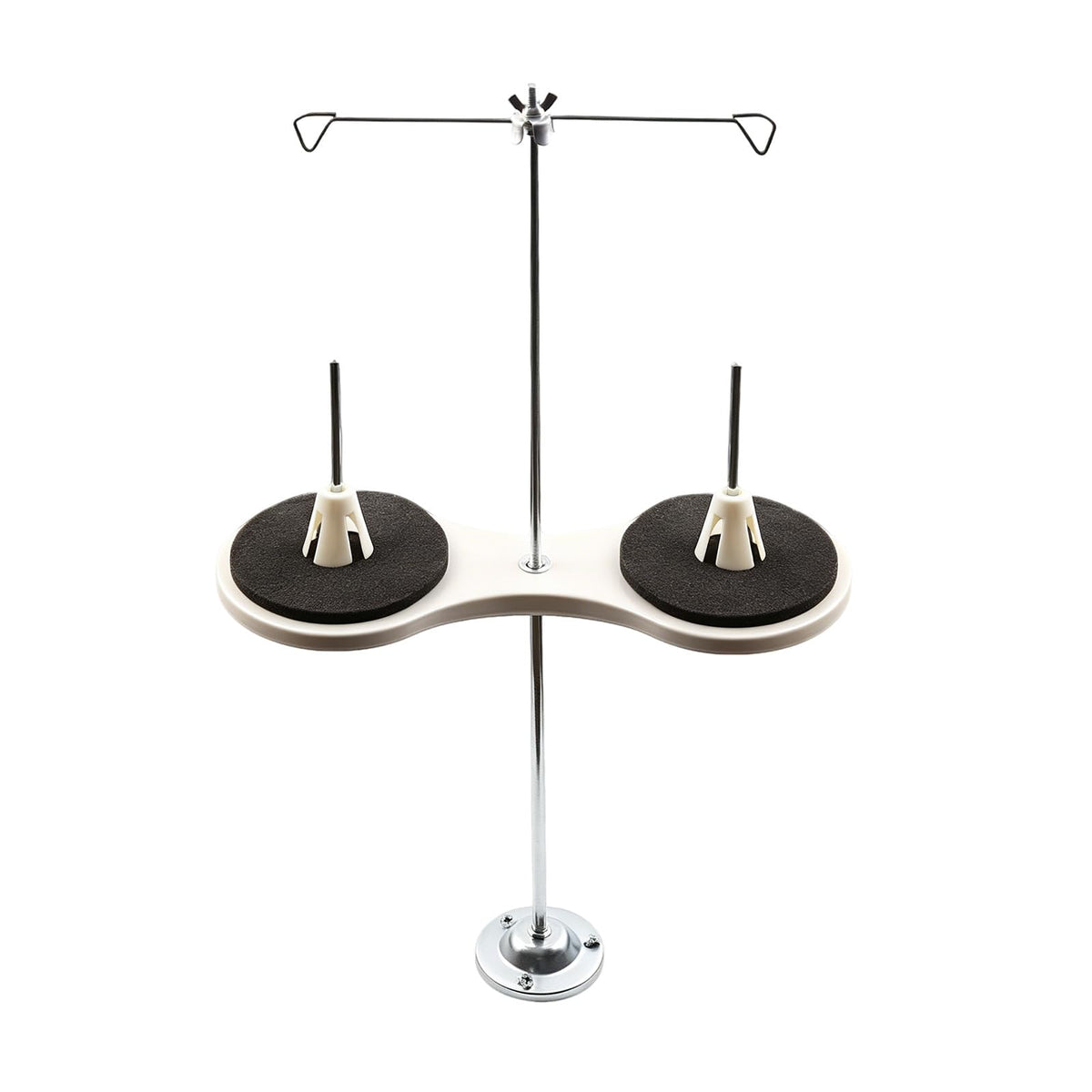 Skysewing 228776 21in Cone Thread Stand Spool Holder for Industrial Household Sewing Embroidery Quilting Serger Machines, 2 Thread Stand for Smoother Feed, 12cm Spool Holder with Steady Iron Base